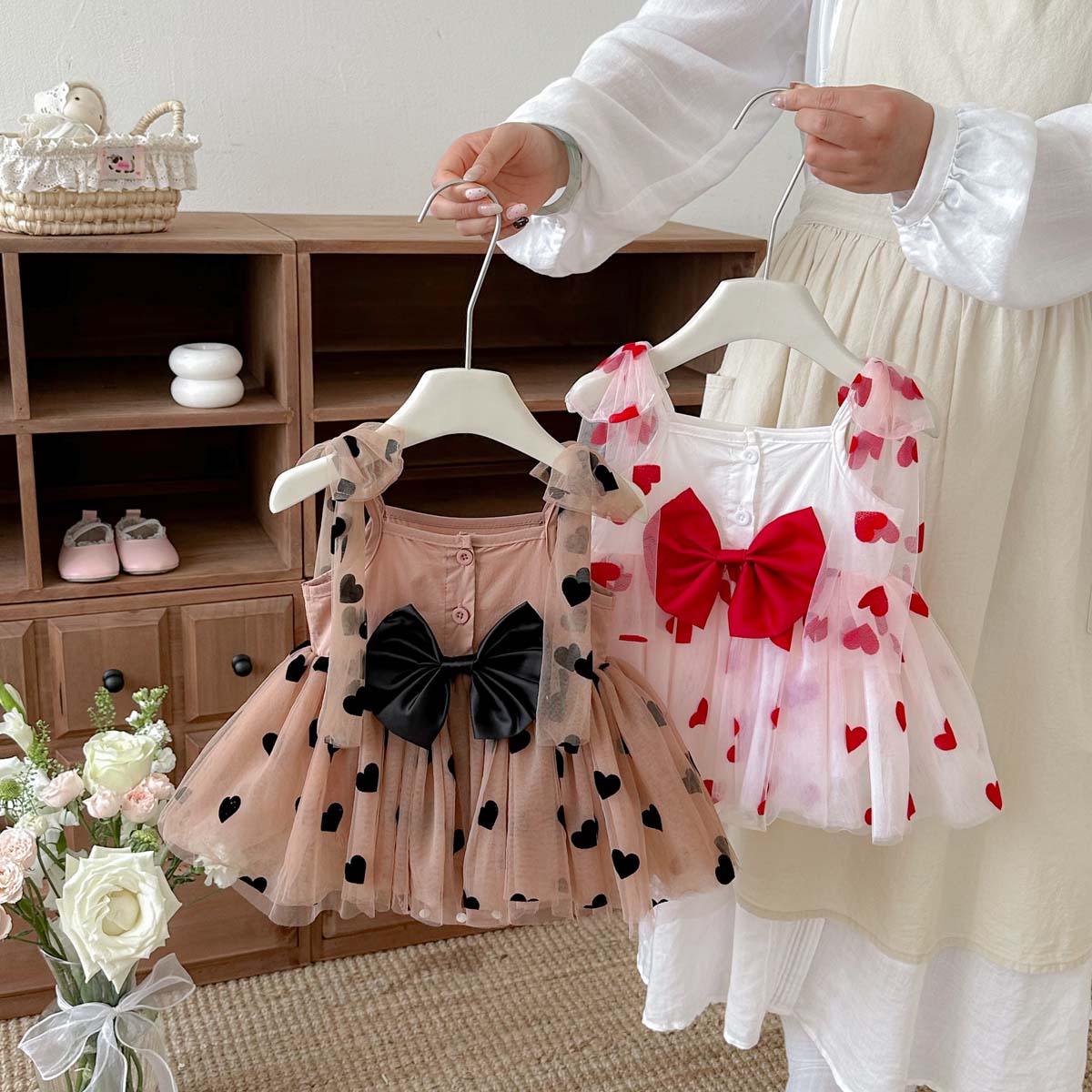 Baby Clothing Online - Summer Baby Girl Pink Heart Print