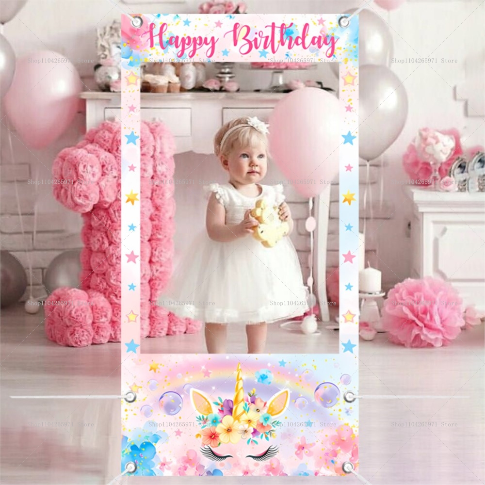 Baby Clothing Easter - Unicorn Theme Photo Booth Frame Props