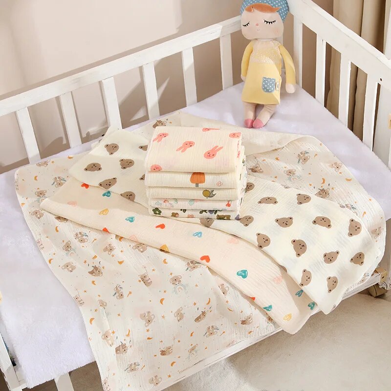Muslin Swaddle Wrap - Baby Receive Blanket for Newborn Cotton