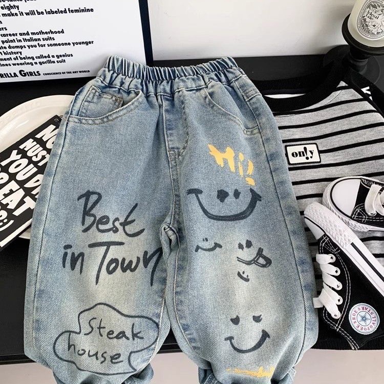 Baby Clothing Drawing - Baby Boys Loose Fit Cotton Graffiti