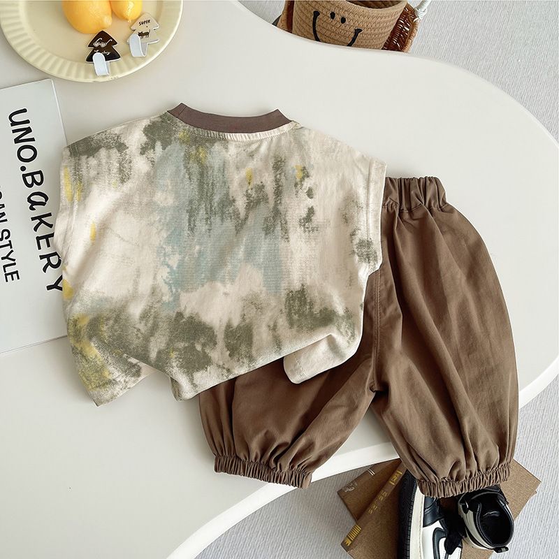 Baby Clothing Drawing - Korean Summer Toddler Baby Boys Clothing