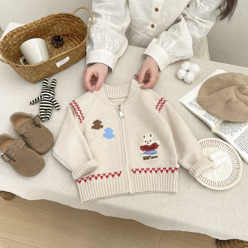Baby Sweater Early Spring Kore - đánh giá và giá Knit Cardigan Infant