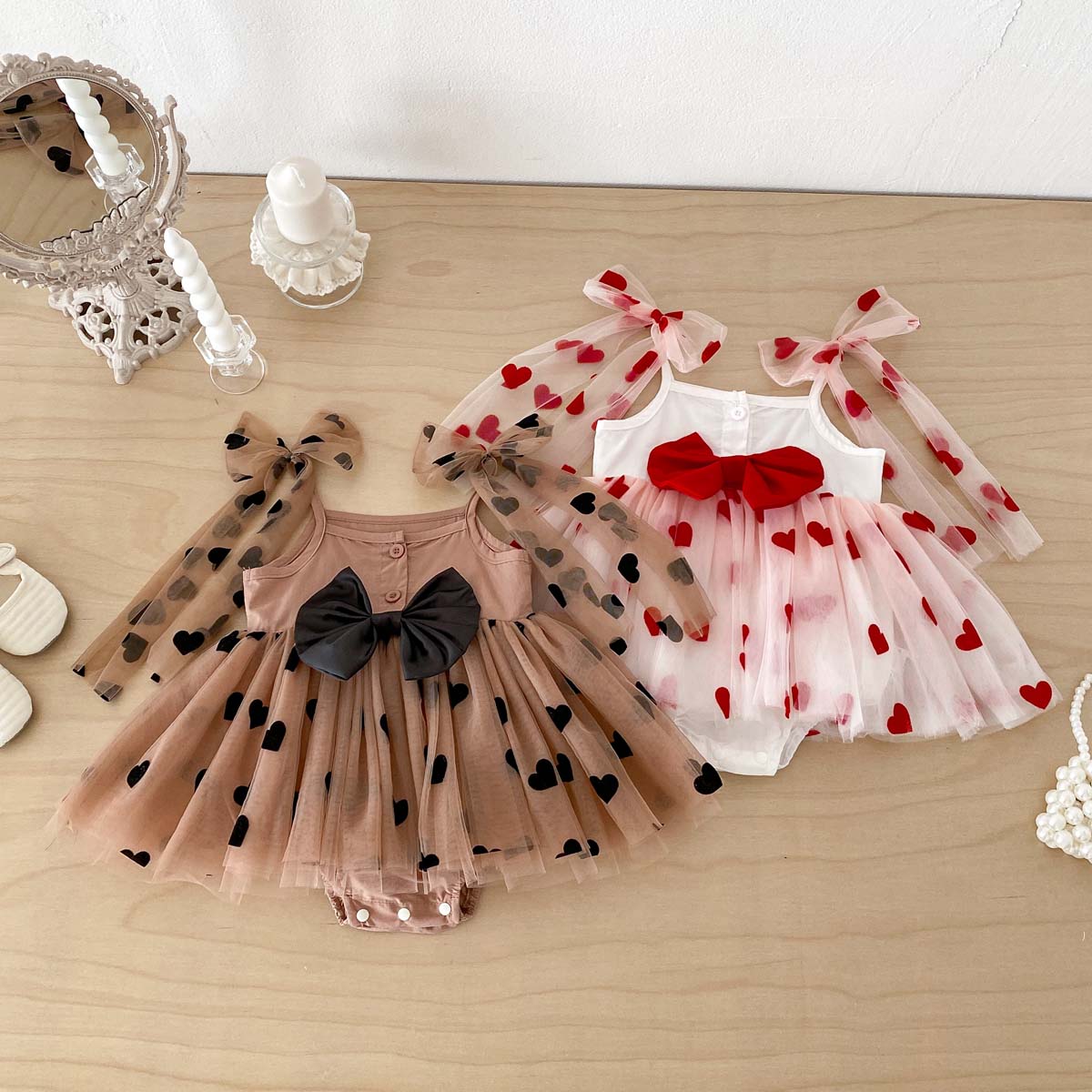 Summer Baby Girl Pink Heart Pr - đánh giá và giá Baby Clothing Online