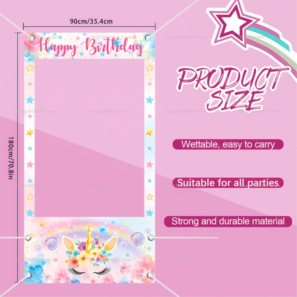 Unicorn Theme Photo Booth Fram - đánh giá và giá Baby Clothing Easter