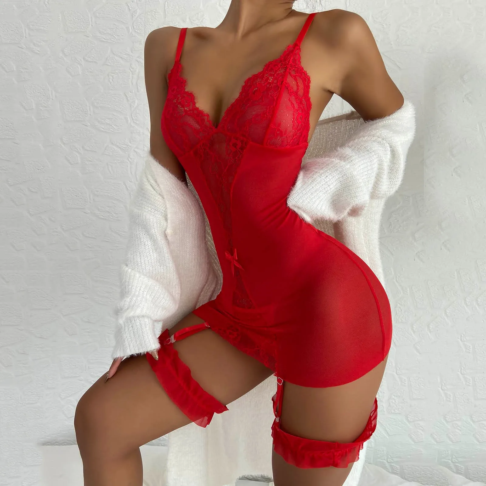 Sexy Women Lace Nightie Gown L - đánh giá và giá Baby Gown Nightwear