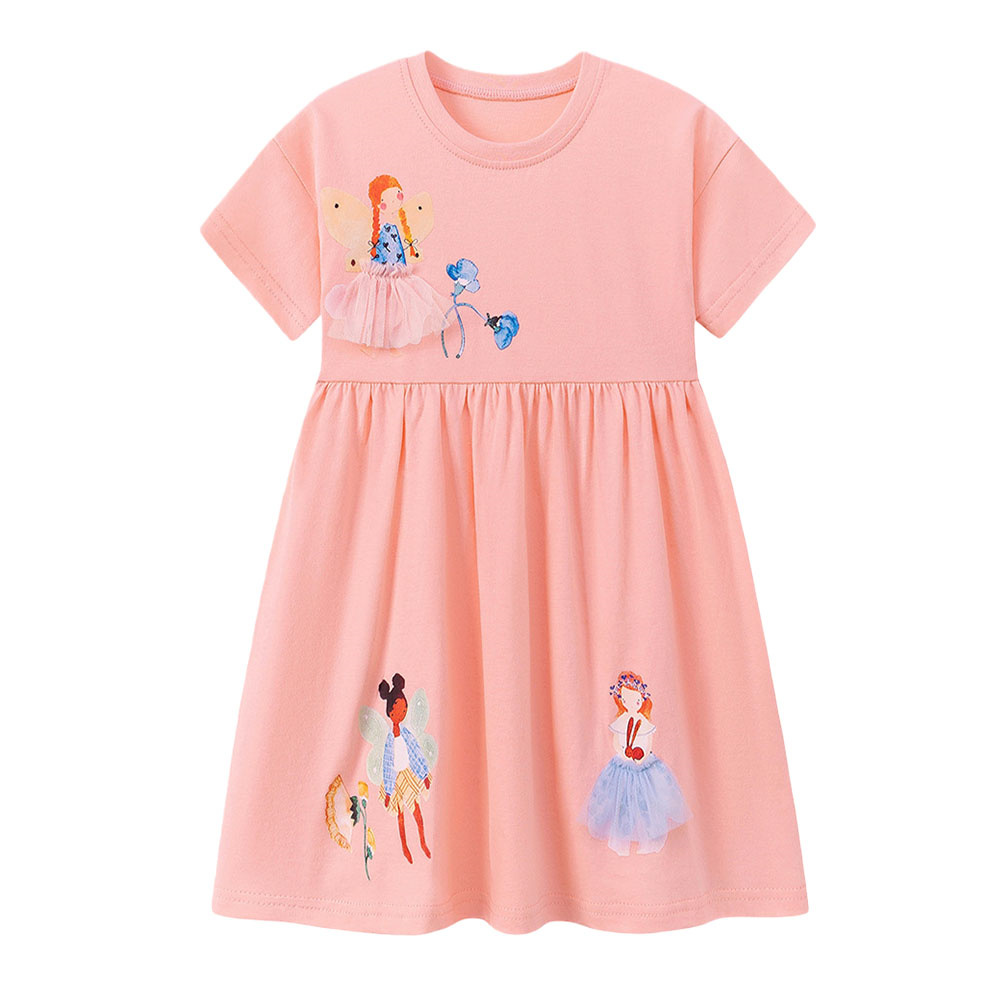 Summer Short Sleeve Girls Dres - đánh giá và giá Baby Clothing Drawing