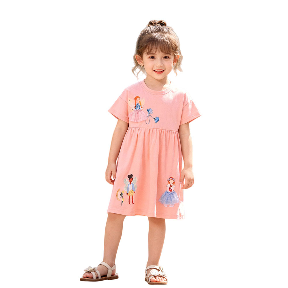 Summer Short Sleeve Girls Dres - đánh giá và giá Baby Clothing Drawing