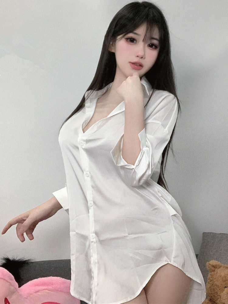Fashion White Color Shirt Pers - đánh giá và giá Baby Gown Nightwear