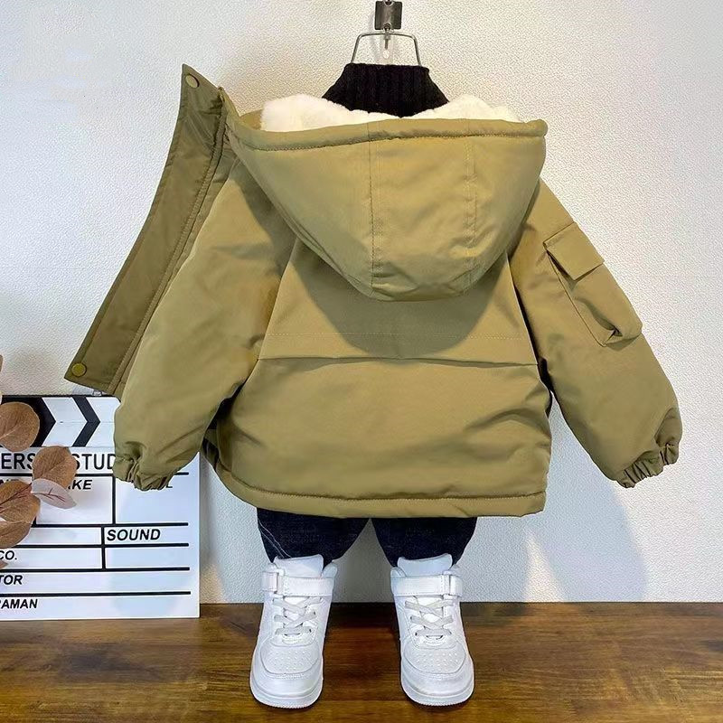 Kids Boys Plush Warm Jacket Ho - đánh giá và giá Baby X Clothing