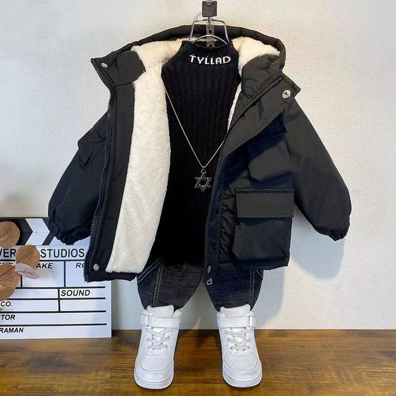 Kids Boys Plush Warm Jacket Ho - đánh giá và giá Baby X Clothing