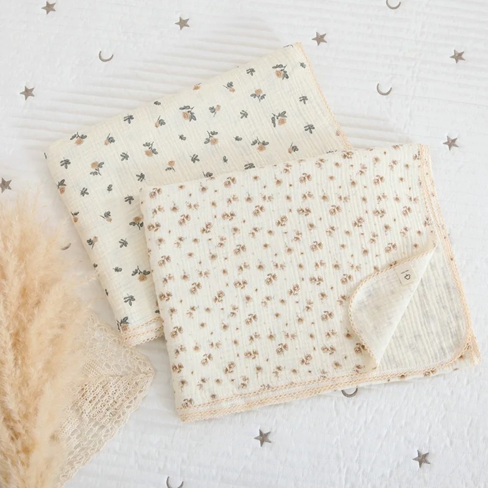 Soft Floral Muslin Baby Blanke - đánh giá và giá Muslin Swaddle Wrap