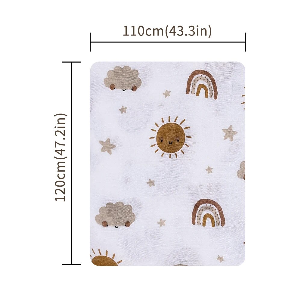 120x110cm Bamboo Cotton Baby M - đánh giá và giá Muslin Swaddle Wrap