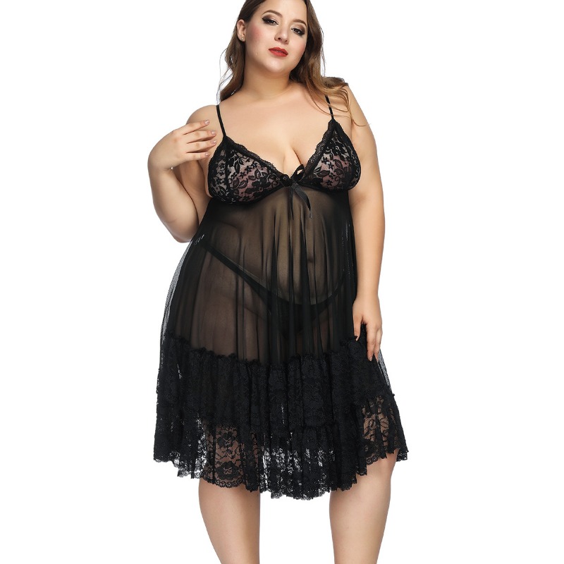 S-7XL Plus Size Sexy Strap Nig - đánh giá và giá Baby Gown Nightwear