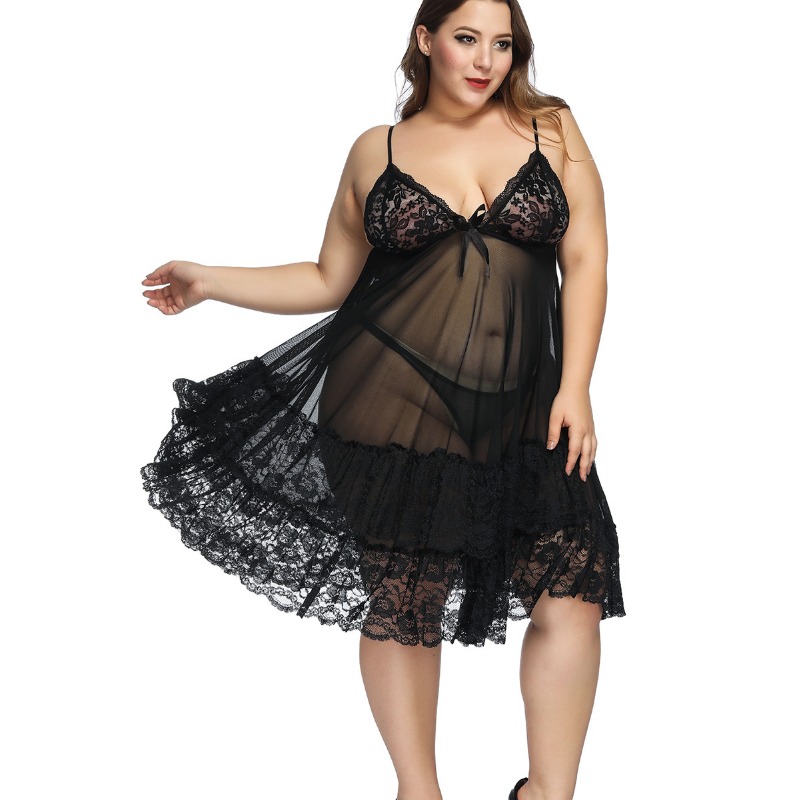 S-7XL Plus Size Sexy Strap Nig - đánh giá và giá Baby Gown Nightwear